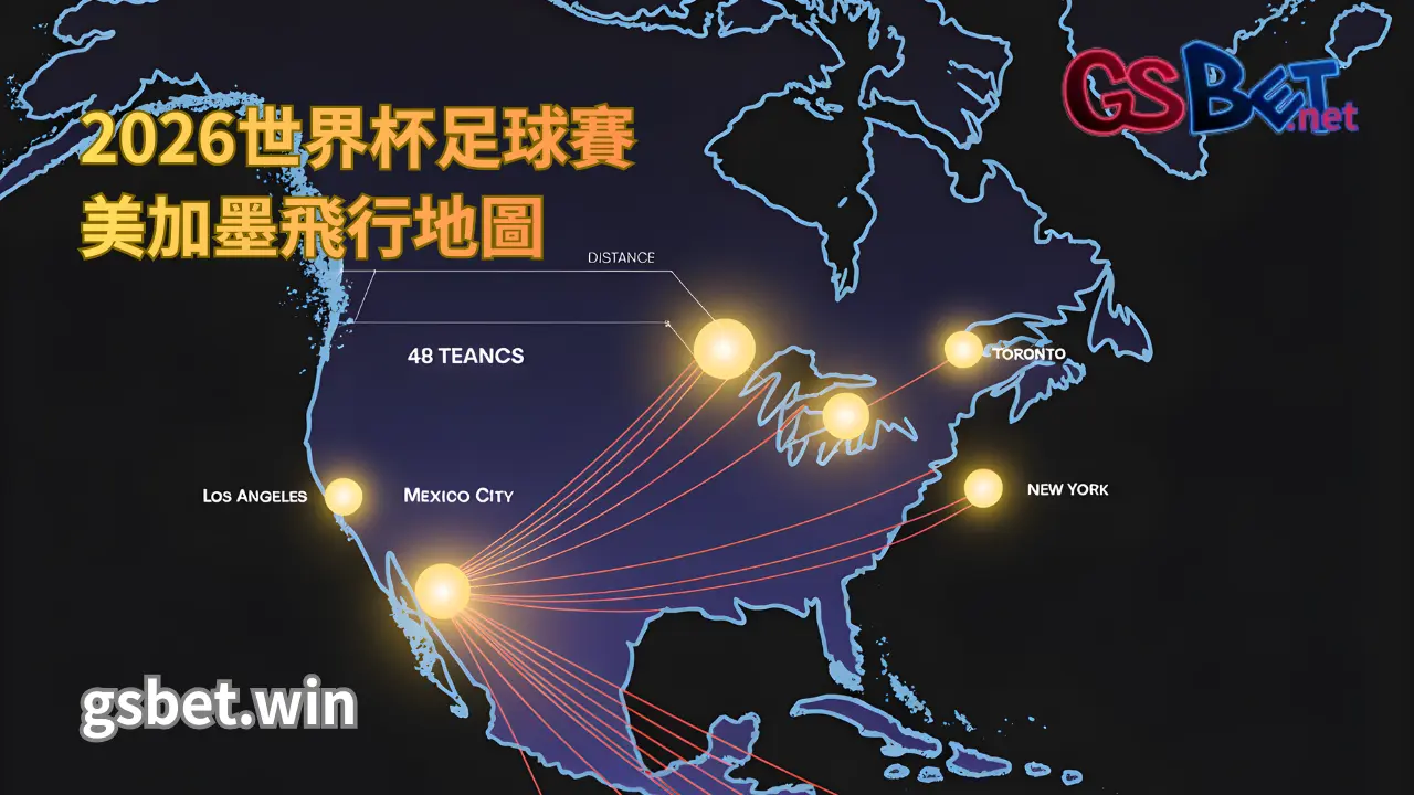2026世界盃美加墨三國主辦城市地圖與飛行距離分析